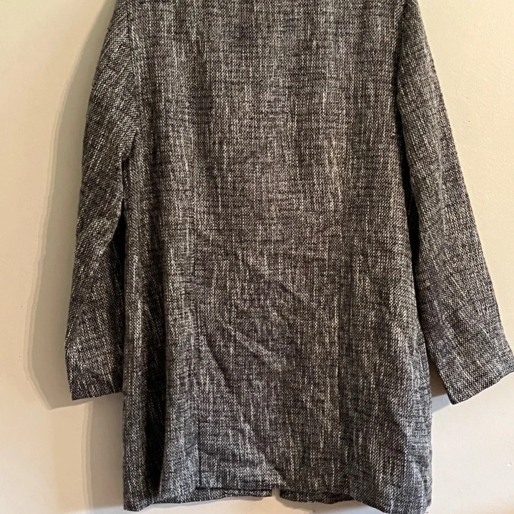Chicos Jewel Tweed Jacket 12 Black Classic Resort Preppy Old‎ Money Luxury Chic